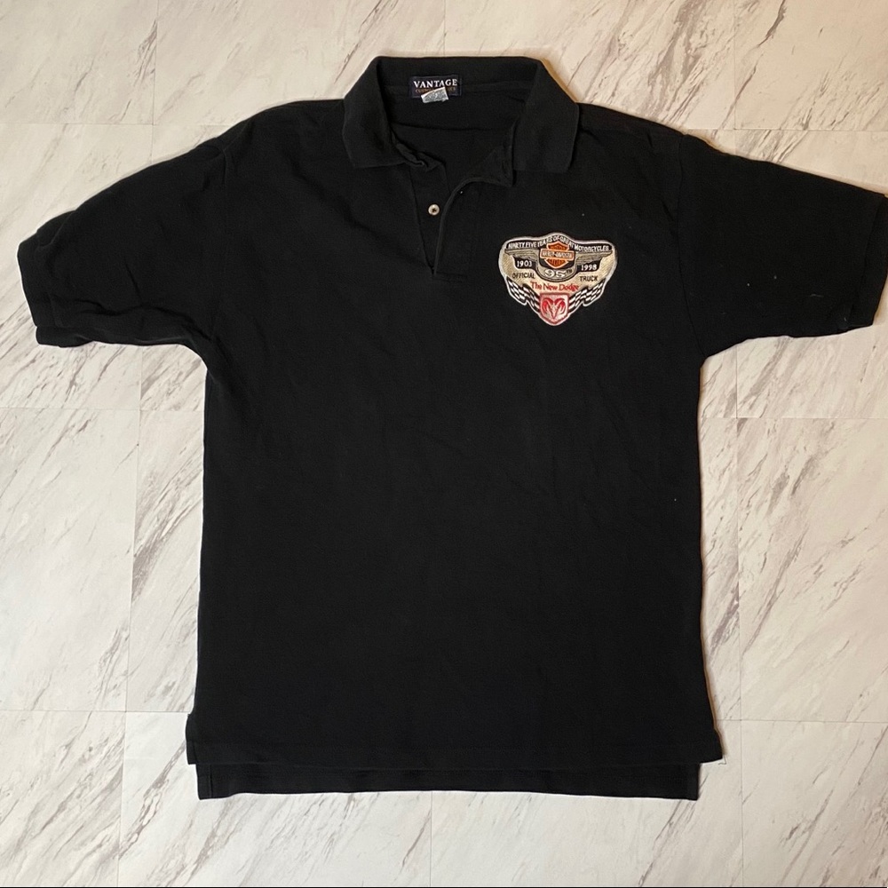 Vintage Harley Davidson 1998 Black Riders Polo